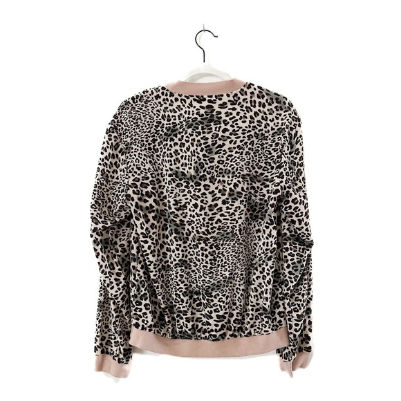 Shoreline Sugars Lightweight Leopard Print Bomber Jacket - Women’s Size Small - Picture 2 of 3